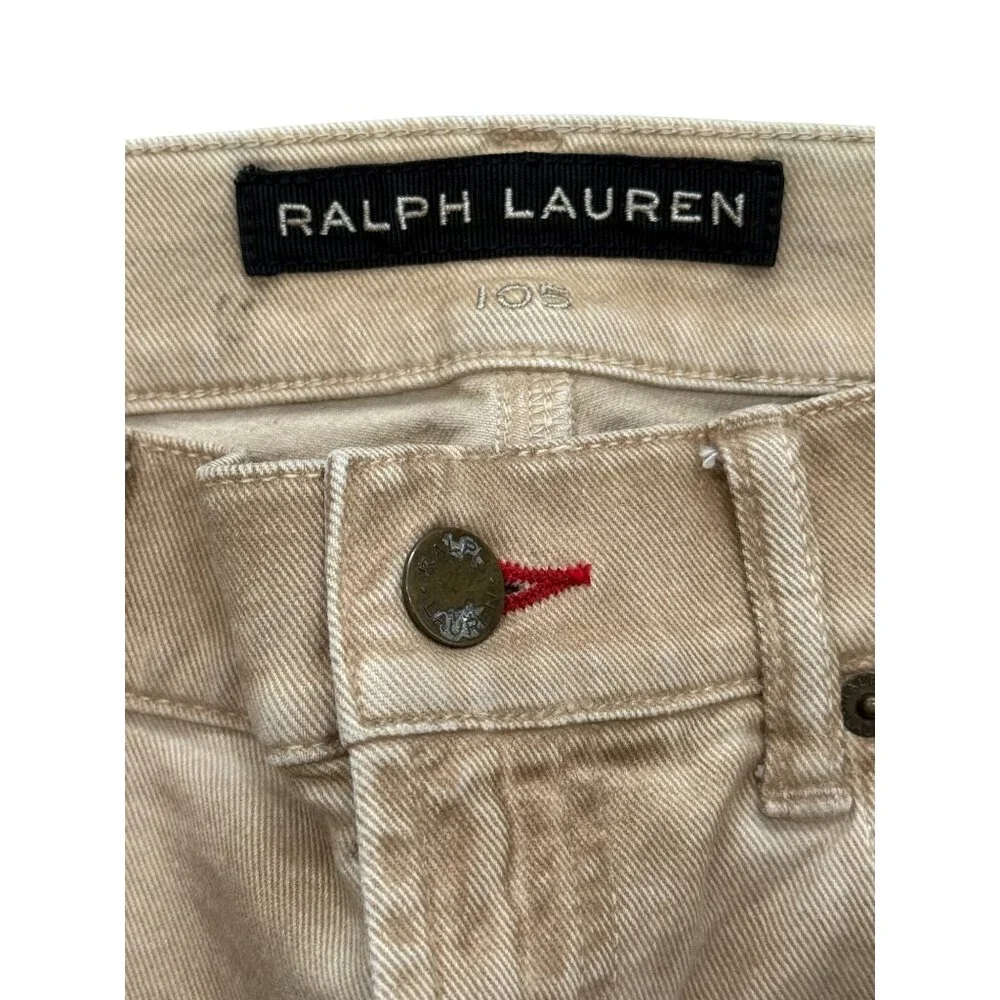 Ralph Lauren 105 Cigarette Jean Black Label Slim Fit Mid Rise Tan Womens Size 29 - Picture 3 of 7